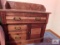 Antique oak and marble washstand