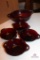 Ruby glass berry set