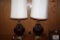 Vintage ruby glass lamps