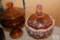 Fenton covered candy and pedestal covered candy