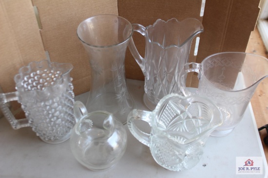 Vintage glass pitchers