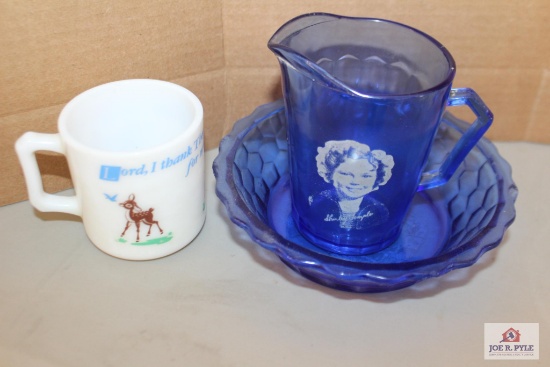 Shirley Temple bowl and mug, AH child's mug