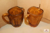 Vintage coin glass pitchers