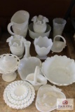 Collection of milk glass pieces