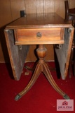 Vintage claw foot drop leaf table