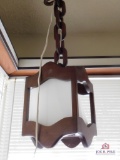 Wooden electric hanging light