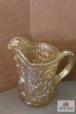 Carnival glass pitcher