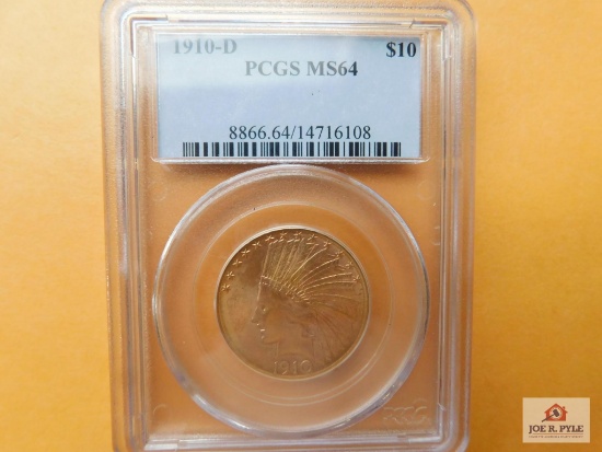 1910 - D $10 PCGS MS 64