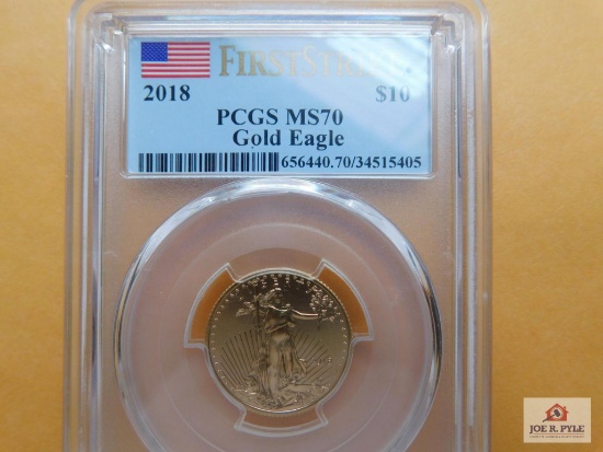 2018 $10 First Strike PCGS MS 70 Gold Eagle