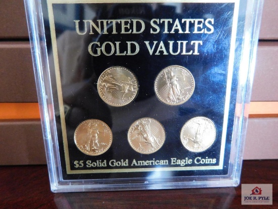$5 Solid Gold American Eagle coins - 5 pcs