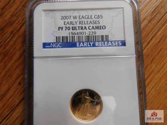 2007 W Eagle G $5 Early Release PF 70 Ultra Cameo