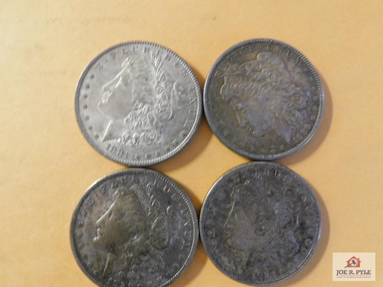 4 Morgan Silver Dollars 1881 - 1889 & 1921