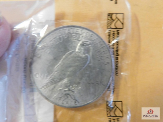 1923 Uncirculated Peace Silver Dollar