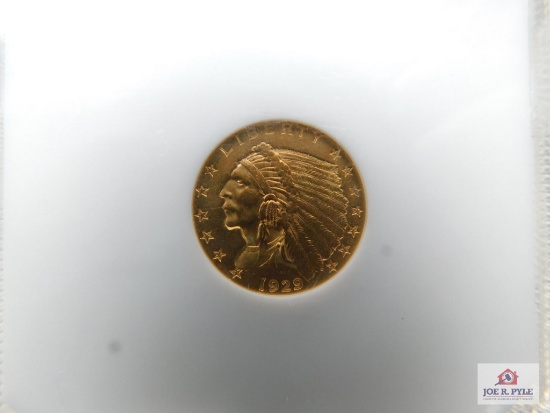 1929 AU 50 $2.50 Gold Piece