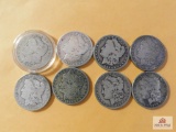 Morgan Silver Dollars various dates: 1887-1890-1900-1901 [8 pcs]