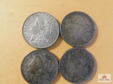 4 Morgan Silver Dollars 1881 - 1889 & 1921