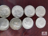 8- 1967 Kennedy Half Dollars