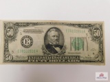 1934 $50 Serial #E06102816A Federal Reserve Note