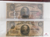 Two $10 Red Star Treasury Notes (1890 & 1891) [2 pcs]