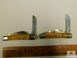 2 Owl Head 3-blade knives