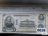 $5 Bill 3rd Charter Plain back NBN FR 600 PP F Fairmont, WB bank note (1902)