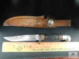 Western USA hunting knife w/sheath