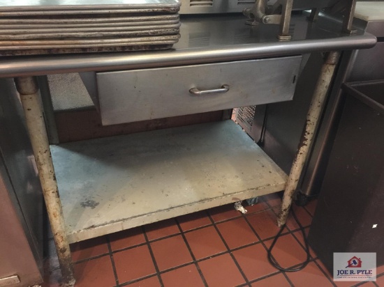 Stainless prep table with drawer 44" x 28" x 36"
