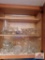 Contents of cabinet: various clear glass (stems and other)