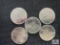 Lot of (5) Canadian Silver Dollars (various years)
