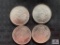 Lot of (4) 1885-O US Morgan Silver Dollars