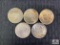 Lot of US Peace Silver Dollars (various dates) 5 pcs