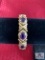 18K Yellow Gold Women's Bracelet w/ Believed To Be Amethyst Stones