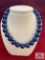 Women's Blue Beaded Necklace