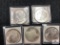 Lot of US Morgan Silver Dollars (various dates) 5 pcs