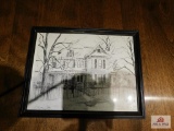 Framed print of Harry S. Truman's home