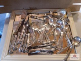 Silver plate dinner ware