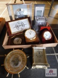 Collection of clocks and barometer