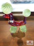 Venetian glass from Italy, glass blown poodle