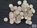 Approximately (100) Silver US Roosevelt Dimes (various dates)