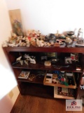 Shelf and contents, miniatures and other decorative items