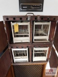 Vintage case with birdcages