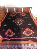 Woolen hand decorated throw