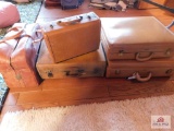 Collection of leather suitcases