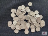 Approximately (100) Silver US Roosevelt Dimes (various dates)