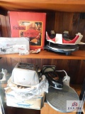 Wok set pizza maker, toaster & hand held sewing machine