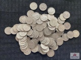 Approximately (100) Silver US Roosevelt Dimes (various dates)