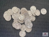 Approximately (40) Silver US Quarter Dollar Coins (various years)