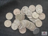 Approximately (40) Silver US Quarter Dollar Coins (various years)