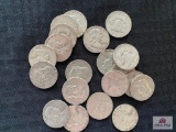 Lot of (20) US Silver Franklin Half Dollars (various years)