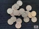 Lot of (20) US Silver Franklin Half Dollars (various years)